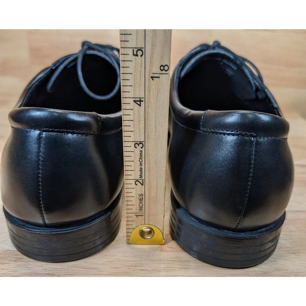 Aston Grey Harlan Men's 13 Black Leather Oxford Dress Shoes Lace Up Business